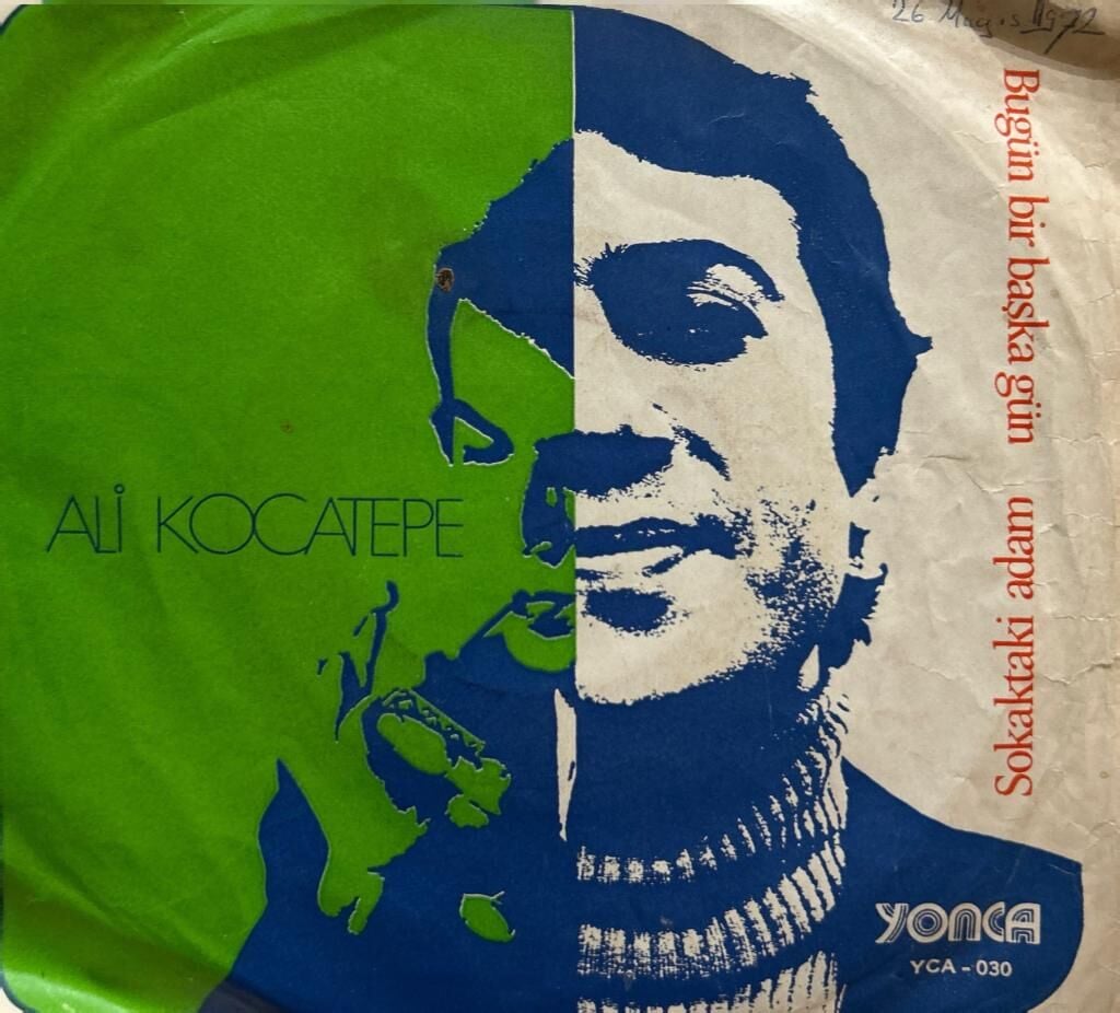 Ali Kocatepe ‎– Sokaktaki Adam / Bugün Bir Başka Gün 1972 Baskı 45lik