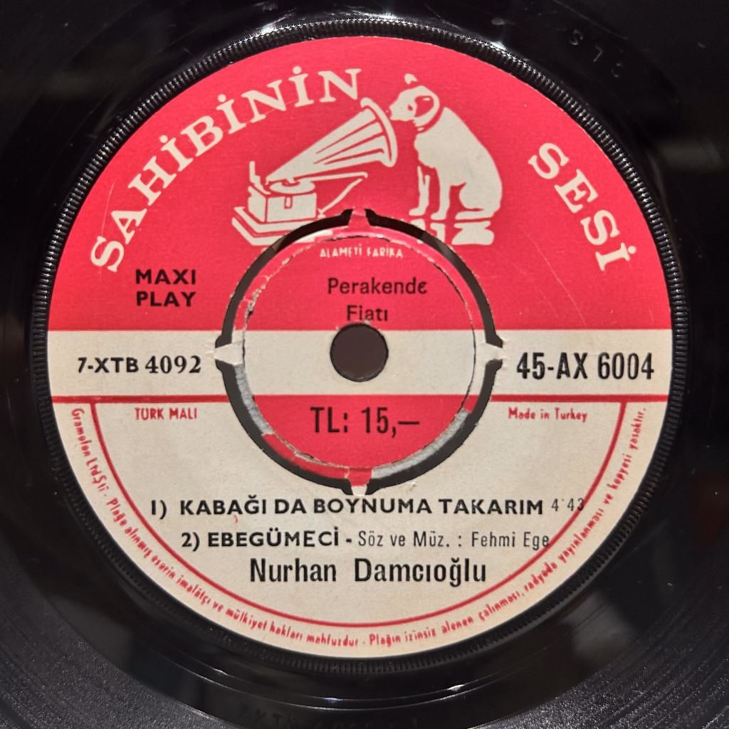 Nurhan Damcıoğlu – Nurhan Damcıoğlu 1970 BASKI 45LİK