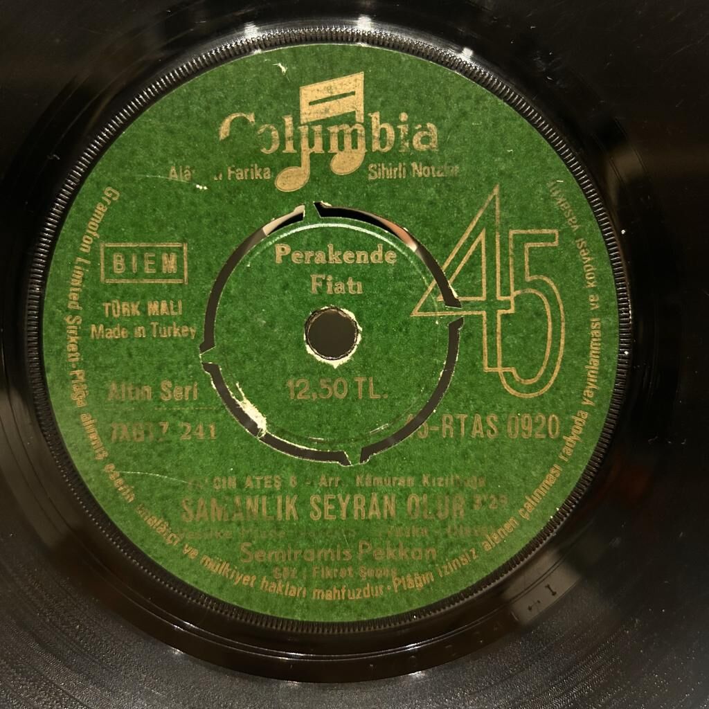 Semiramis Pekkan ‎– Samanlık Seyran Olur / Olmaz Bu İş Olamaz 1968 BASKI 45LİK
