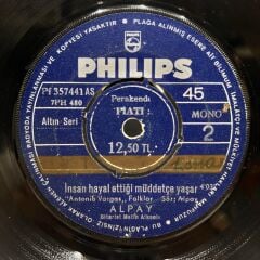 Alpay ‎– Bir Tutam Saç / İnsan Hayal Ettiği Müddetçe Yaşar 1969 BASKI 45LİK