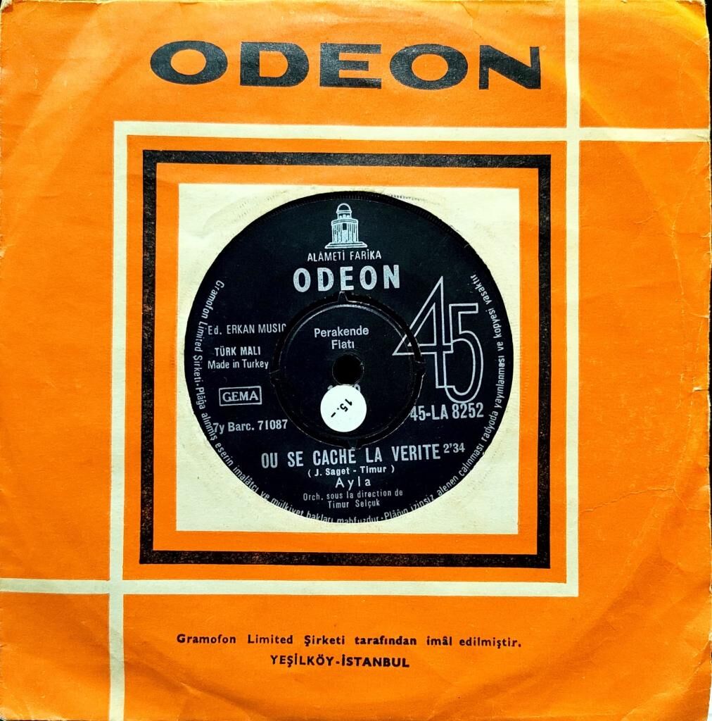 Ayla Algan – Ou Se Cache La Verite / Voila Ou M'a Mene L'amour 45'lik