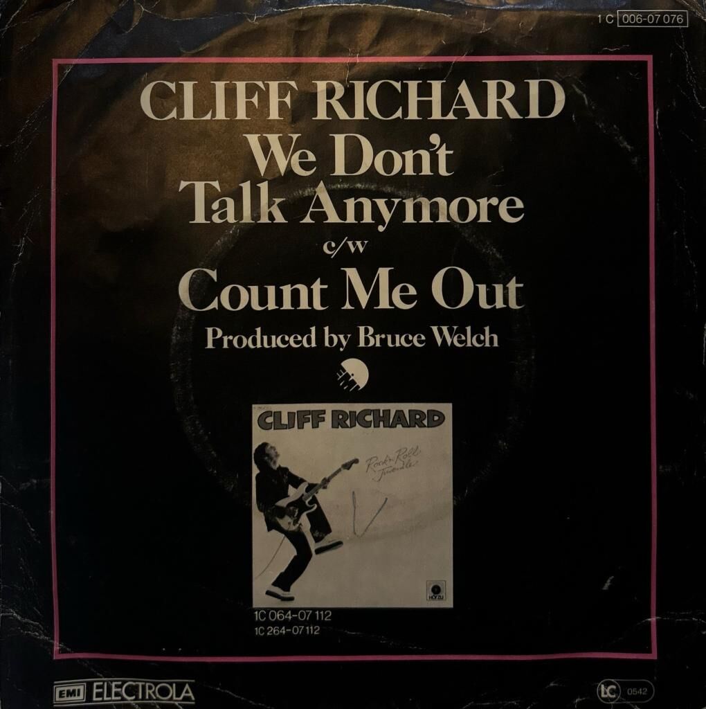 Cliff Richard – We Don't Talk Anymore / Count Me Out 1971 BASKI 45LİK