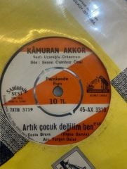 Kamuran Akkor ‎– Belki Bir Gün Döneceksin / Artık Çocuk Değilim Ben 1960LAR BASKI 45LİK