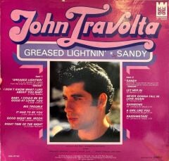 John Travolta - 1978 HOLLANDA BASKI Greased Lightnin' Sandy ve diğerleri Şeffaf Renkli Plak LP