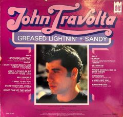 John Travolta - 1978 HOLLANDA BASKI Greased Lightnin' Sandy ve diğerleri Şeffaf Renkli Plak LP