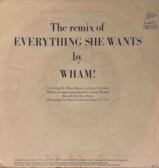 Wham – Everything She Wants (Remix) / Last Christmas 45'lik