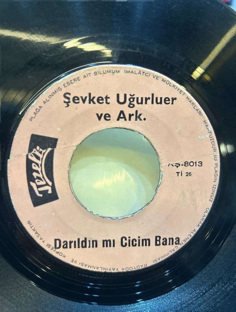 Şevket Uğurluer Ve Ark. ‎– Tombalacık Halimem / Darıldın Mı Cicim Bana 1963 BASKI 45LİK