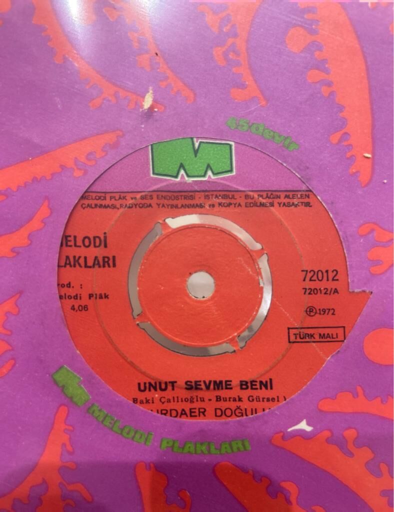 Yurdaer Doğulu - Unut Sevme Beni / Canım Benim 45lik