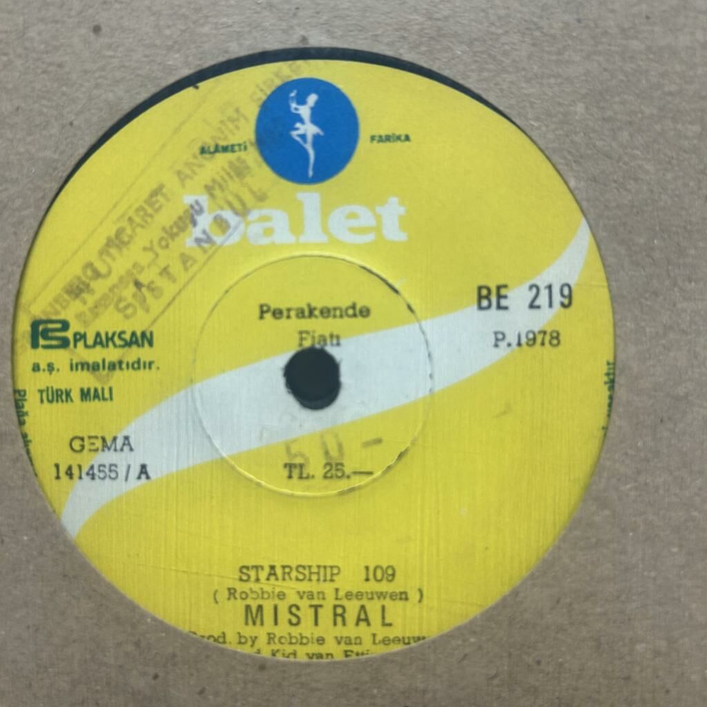 Mistral  ‎– Starship 109  / Love Destruction 45LİK
