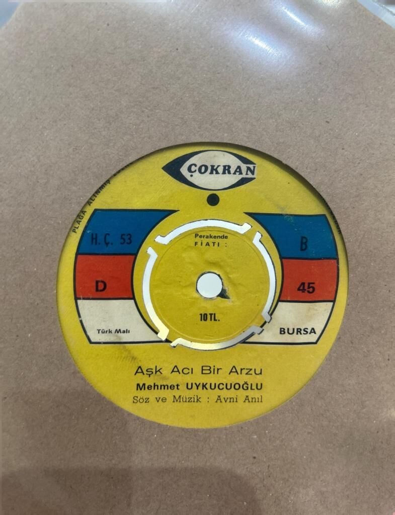 Mehmet Uykucuoğlu - Sönmez artık Yüreğimde yanan bu Sonsuz Ateş/Aşk Acı bir Arzu 45lik