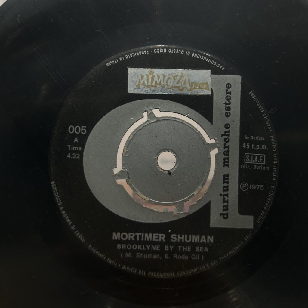 Mortimer Shuman* ‎– Brooklyn By The Sea/L'Imperméable Anglais 45LİK