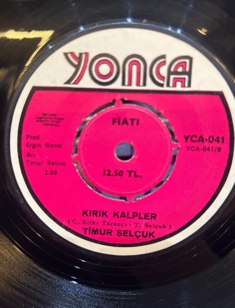 Timur Selçuk ‎– Oy Be Nenem / Kırık Kalpler 1973 BASKI 45LİK