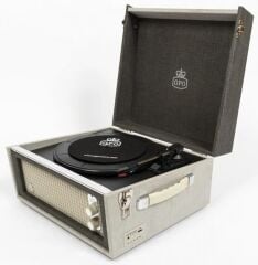 GPO Bermuda - Antika Pikap Plak Çalar Gri-Krem