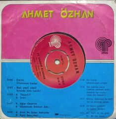 Ahmet Özhan –Bir Dünya Yarattım / At Kadehi Elinden 1974 Tr Baskı 45 lik