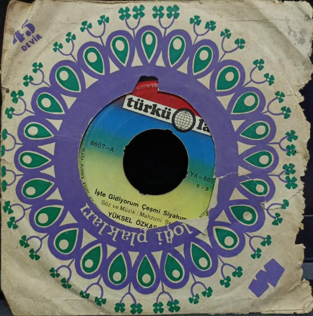 Yüksel Özkasap – İşte Gidiyorum Çeşmi Siyahım / Öldürecek Beni Bu Zalim Gurbet Dönem TR Baskı 45 lik