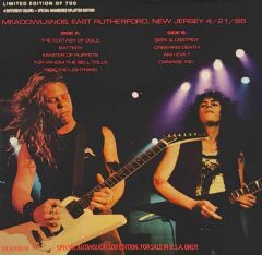 Metallica – Deal With It Live at Meadowlands, NJ 21/4/86 (Picture Disc)