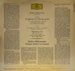 Jean Sibelius – Herbert von Karajan · Berliner Philharmoniker ‎– Symphonie Nr. 5 Op. 82 • Tapiola Op. 112 1967 BASKI LP