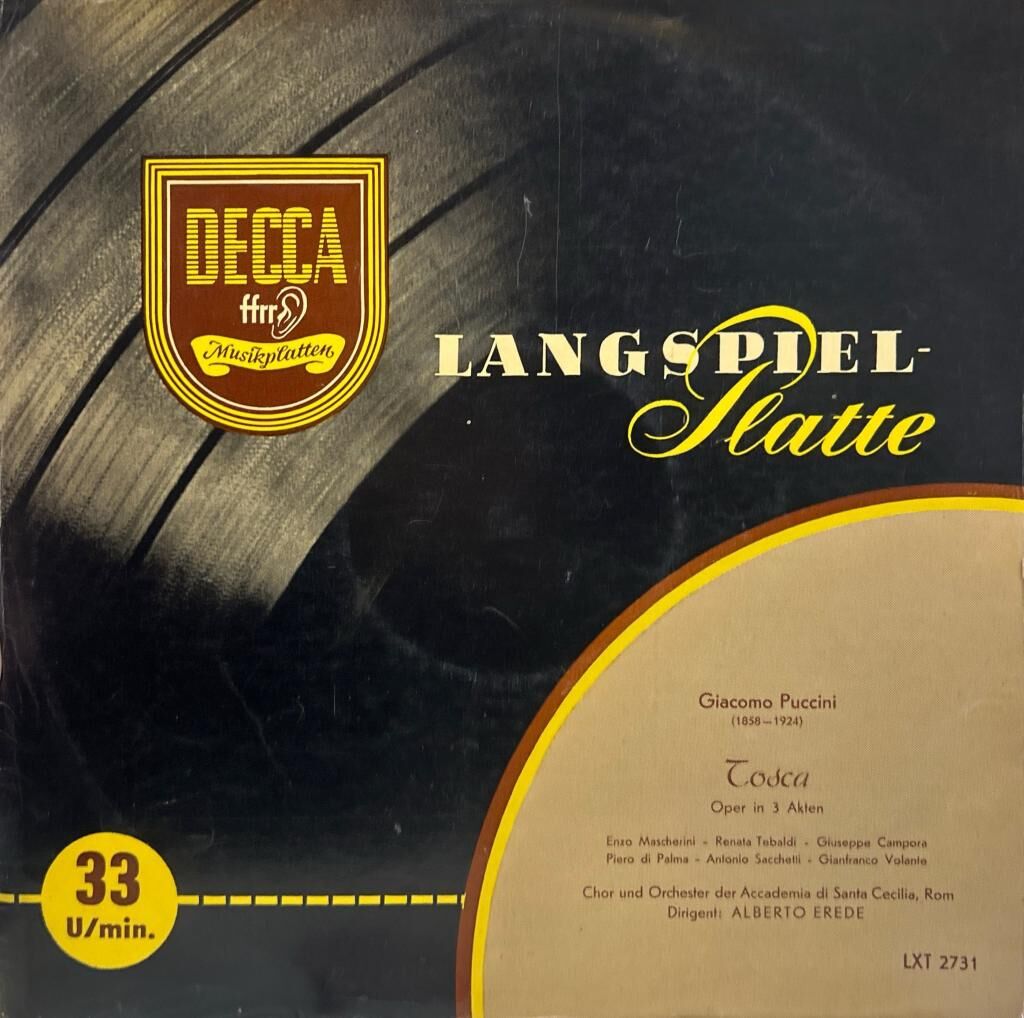 Renata Tebaldi, Giuseppe Campora, Enzo Mascherini, Alberto Erede, Giacomo Puccini – Puccini: Tosca 1960 LAR BASKI LP