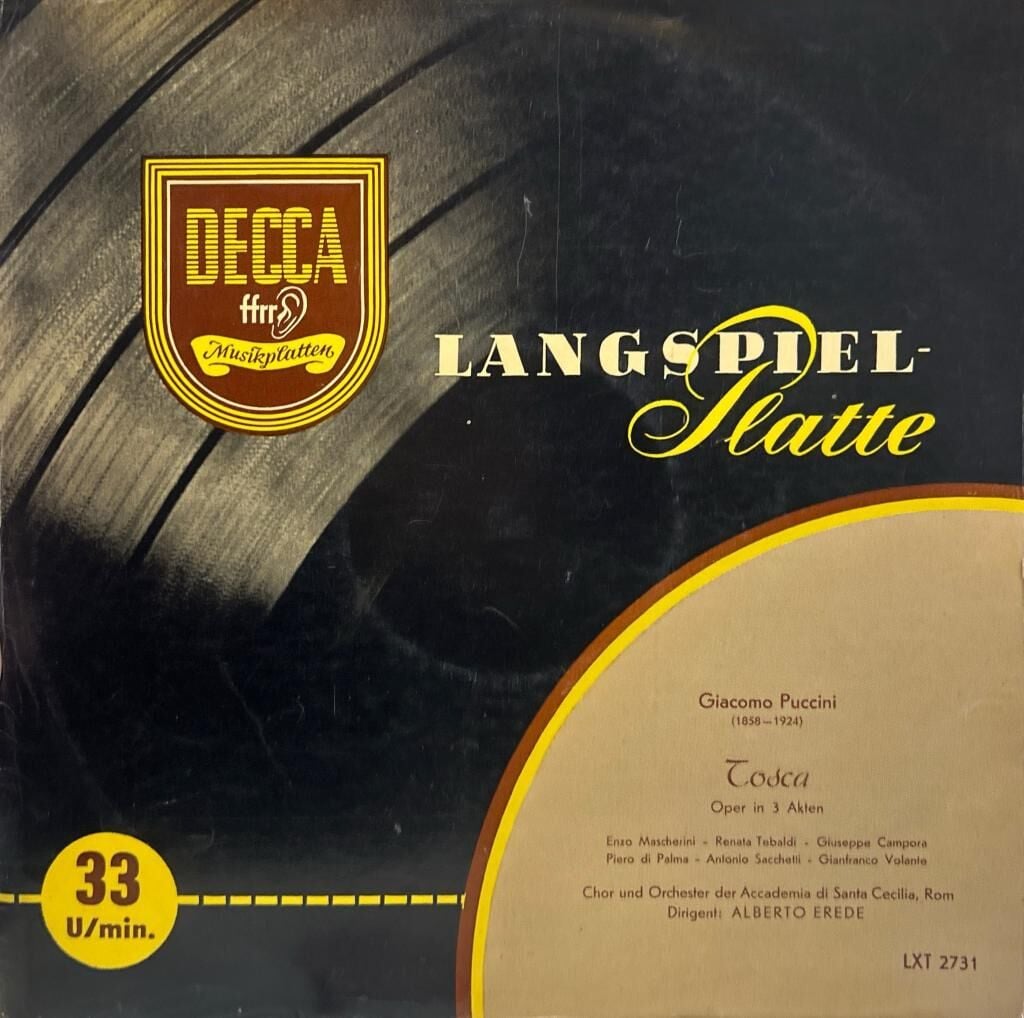 Renata Tebaldi, Giuseppe Campora, Enzo Mascherini, Alberto Erede, Giacomo Puccini – Puccini: Tosca 1960 LAR BASKI LP