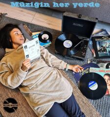 Record Master *ÜCRETSİZ KARGO Record Master ST14012 Gri-Siyah Retro Pikap Bluetooth ve Şarj Özellikli Özel Dış Kaplama Retro Pikap 33, 45, 78 Devir