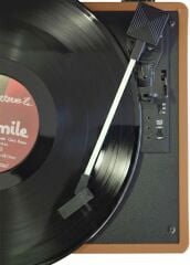 Record Master RM-311 Kahverengi Renkli Pikap - Tüm Plaklar İle Uyumlu - Power Bank lere Bağlanarak Kullanılabilme