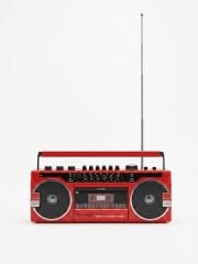 Crownwell Kırmızı Bluetooth Destekli Nostaljik Kaset Çalar ve Taşınabilir Radyo KIRMIZI
