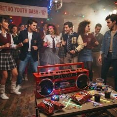 Crownwell Kırmızı Bluetooth Destekli Nostaljik Kaset Çalar ve Taşınabilir Radyo KIRMIZI
