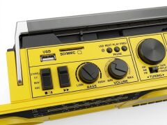 Crownwell Sarı Bluetooth Destekli Nostaljik Kaset Çalar ve Taşınabilir Radyo SARI