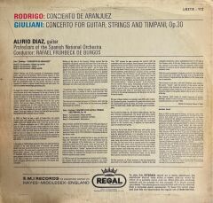 Rodrigo , Giuliani - Concierto De Aranjuez / Concerto For Guitar, Strings And Timpani, Op. 30 LP