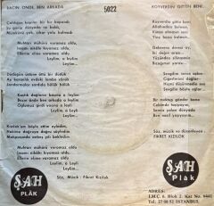 Fikret Kızılok – Bacın Önde Ben Arkada / Koyverdin Gittin Beni 45'lik