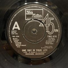 Michael Jackson – One Day In Your Life / Take Me Back 1981 Baskı 45lik