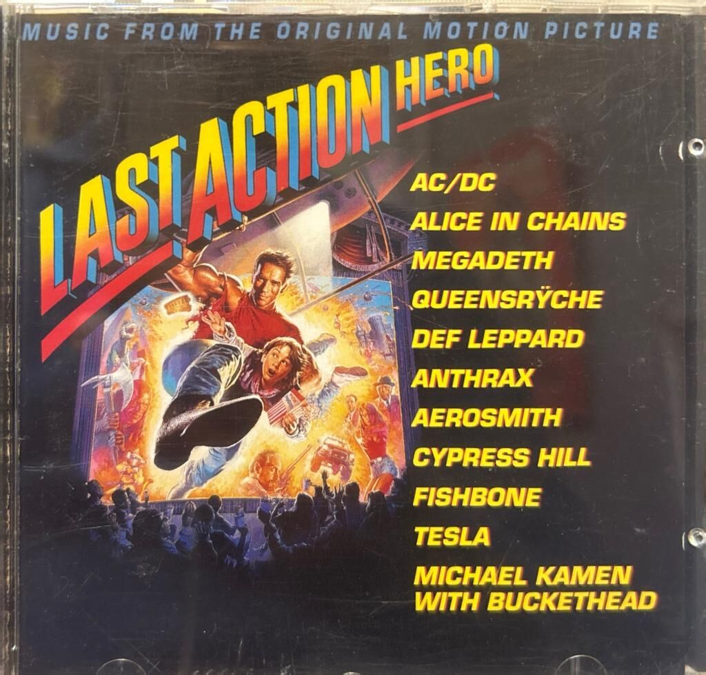 DİKKAT DİKKAT CD Last Action Hero (Music From The Original Motion Picture) AC/DC Alice In Chains Megadeth Queensrÿche Def Leppard Anthrax Aerosmith Cypress Hill Fishbone Tesla 1993 BASKI CD