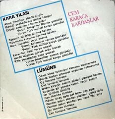 Cem Karaca & Kardaşlar – Kara Yılan / Lümüne 45'lik