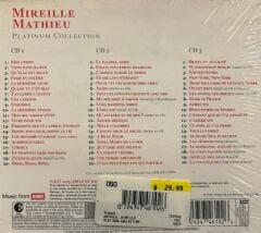 DİKKAT DİKKAT CD CD Mireille Mathieu – Platinum Collection 3XCD BOX SET