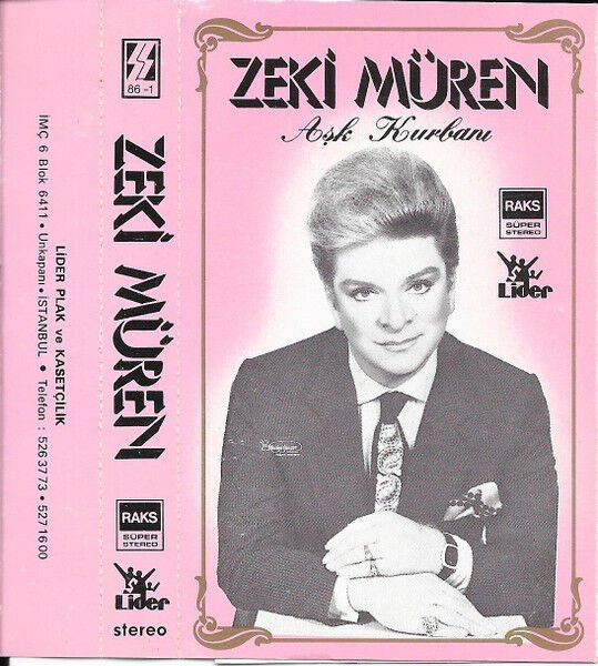 DİKKAT KASET !!! Zeki Müren – Aşk Kurbanı Kaset