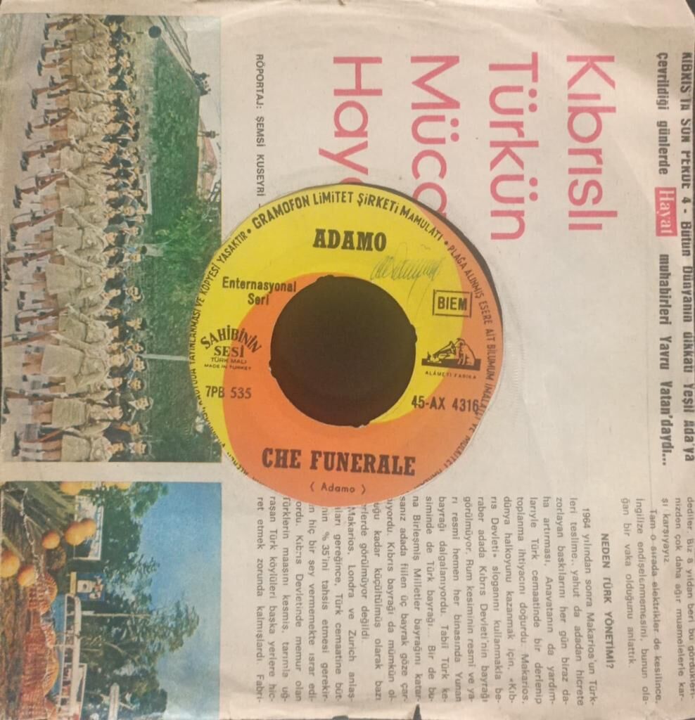 Adamo – En Blue Jeans Et Blouson D'Cuir / Che Funerale 45'likl