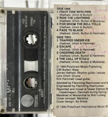 Metallica - Ride The Lightning Kaset