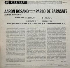Aaron Rosand-Plays The Music of Pablo De Sarasate LP