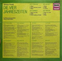 Vivaldi - Die 4 Jahres Zeiten Four Seasons LP