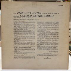 Grieg, Saint-Saëns - Boston Pops Orchestra • Arthur Fiedler ‎– Peer Gynt Suites / Carnival Of The Animals 1957 BASKI LP