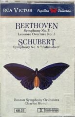Beethoven, Schubert, Munch, Boston Symphony – Symphony No. 5 / Symphony No. 8 ''Unfinished'' Kaset