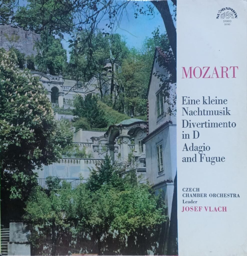 Czech Chamber Orchestra Leader Josef Vlach, Mozart* – Eine Kleine Nachtmusik / Divermento In D / Adagio And Fugue LP