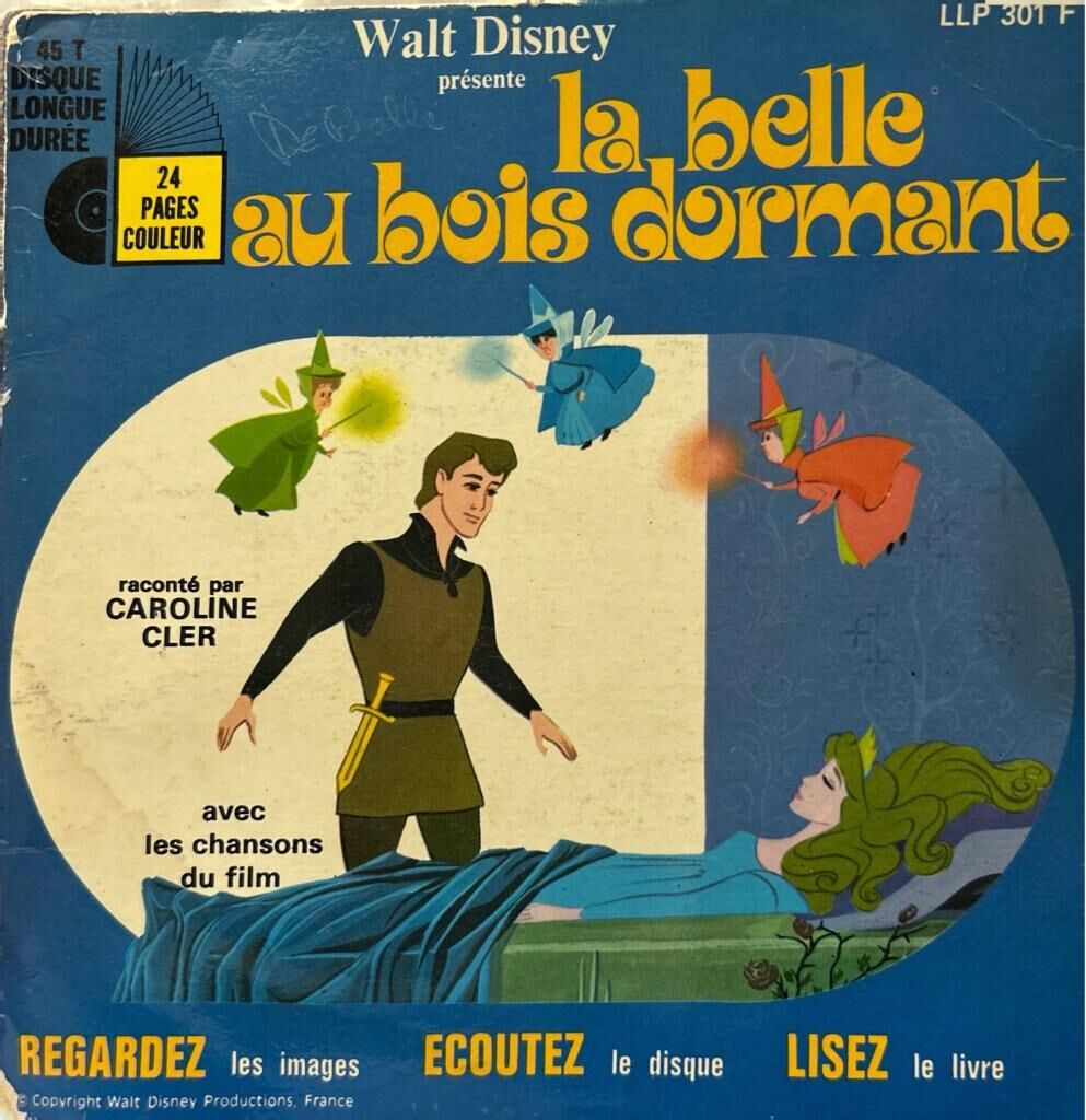 Uyuyan Güzel Hikaye Kitap+Plak Caroline Cler – La Belle Au Bois Dormant 45lik