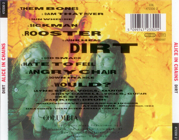 DİKKAT CD !!! Alice In Chains – Dirt CD