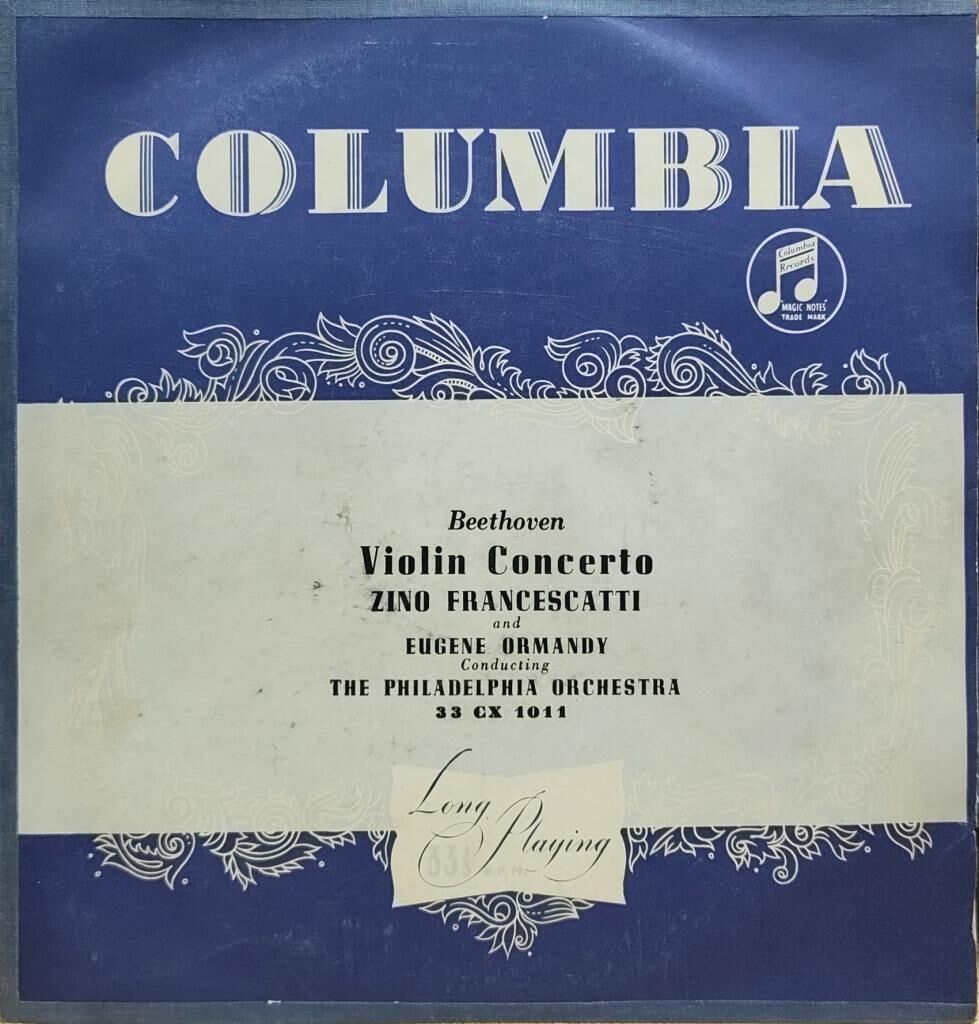 Beethoven - Zino Francescatti, Eugene Ormandy, The Philadelphia Orchestra – Violin Concerto LP