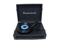 Crownwell Pikap Casablanca Özel Kumaş Kaplama Retro Görünümlü Şık Çanta Model Dahili Bataryalı Şarjlı Bluetooth Pikap AMBALAJINDA SIFIR