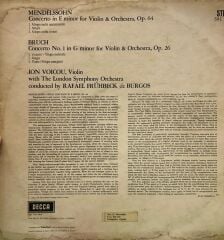 Mendelssohn / Bruch - Ion Voicou, London Symphony Orchestra, Rafael Frühbeck De Burgos ‎– Violin Concerto In E Minor / Violin Concerto In G Minor 1965 BASKI LP