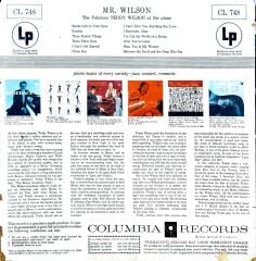 Teddy Wilson – Mr. Wilson (The Fabulous Teddy Wilson At The Piano) LP