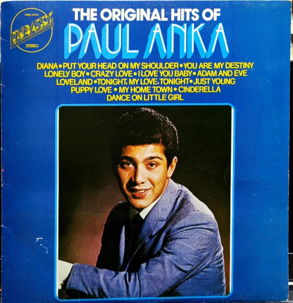 Paul Anka – The Original Hits Of Paul Anka LP