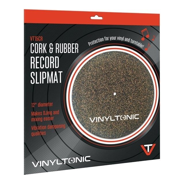VINYLTONIC 12'' MANTAR VE LASTİK (CORK & RUBBER) PLAK KEÇESİ (TEKLİ)